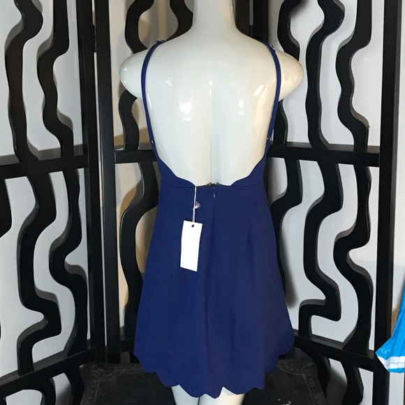 Lush Spaghetti Strap Blue Dress - Picture 2 of 3